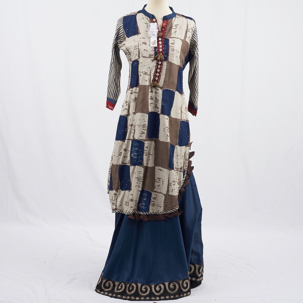 Womens Indian Floor Length Multi Layer Party Dress